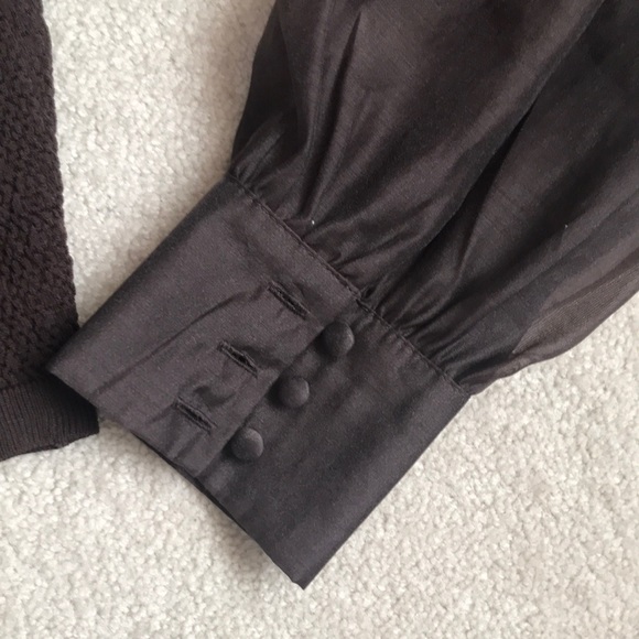 Zara brown knit combination top - Picture 4 of 6